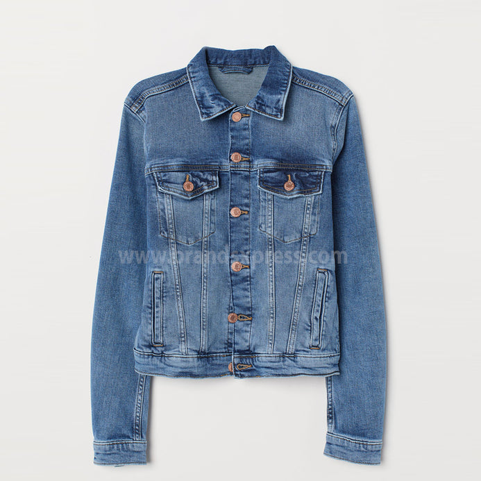 H&M H&M Jean Jacket Size 4-5Y Medium Wash Denim Jacket Plain Button Up EUC  | Grailed
